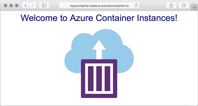 Screenshot of the ACI welcome message shown in a web browser.
