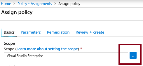 Screenshot of the scope selector ellipses.